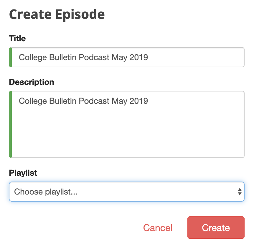 create a podcast episode